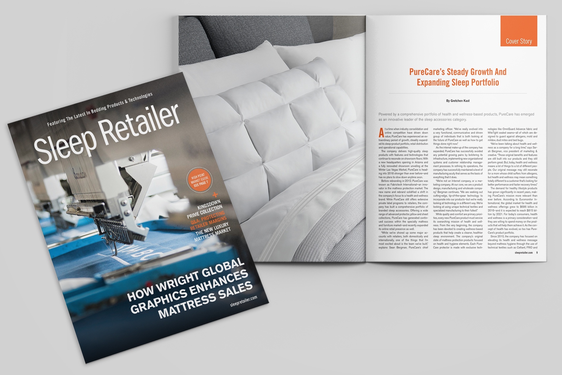 Sleep Retailer Magazine Design